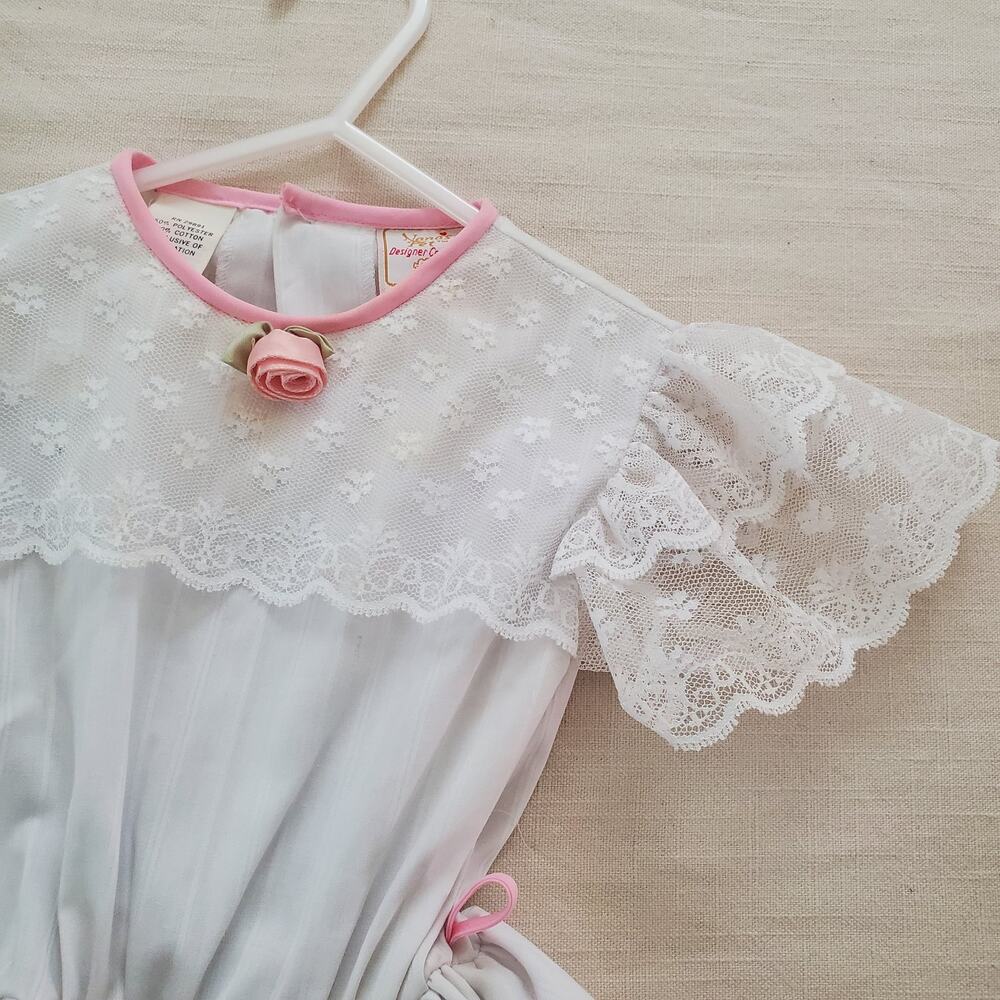 Vintage White Lace Dress 2t - Picture 2 of 10